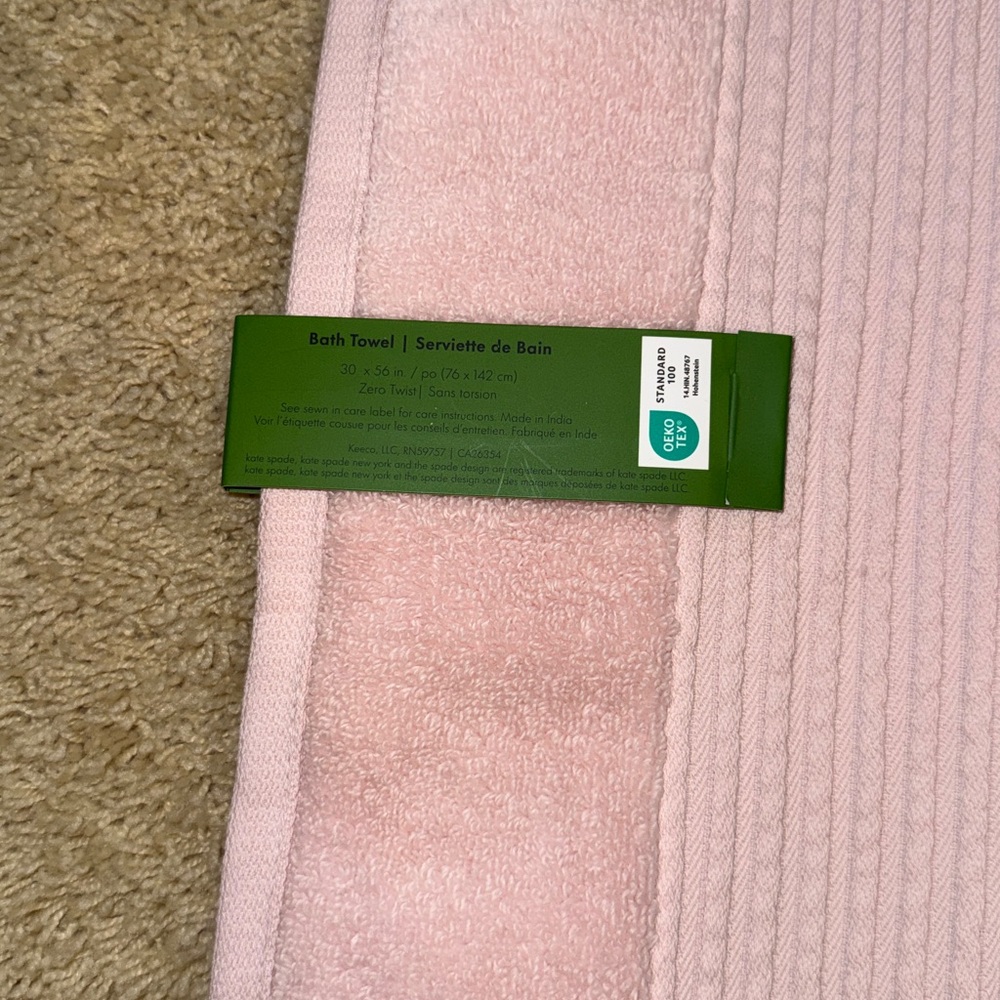 kate spade Soft Pink Bath Towel - Picture 11 of 12